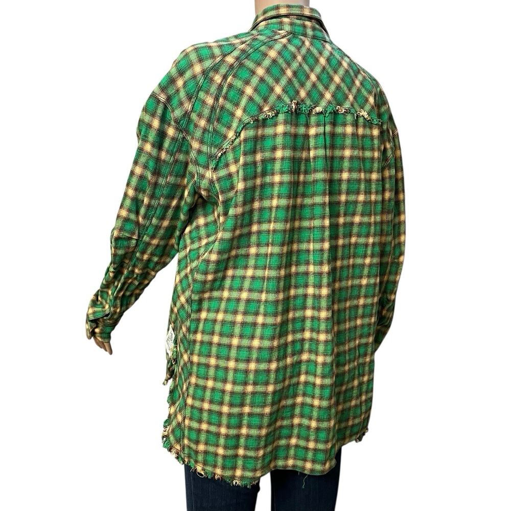 BDG Urban Outfitters Brixton Flannel Shirt Large Button Down Oversized Plaid - Picture 3 of 8